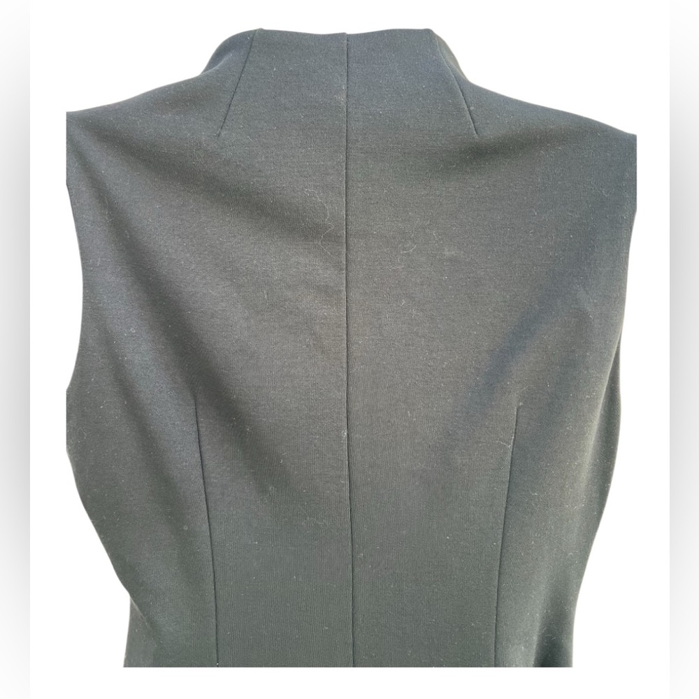 Calvin Klein Women's Size 8 Black Gold Double Zippers Design Sheath‎ Dress Work - Picture 9 of 11